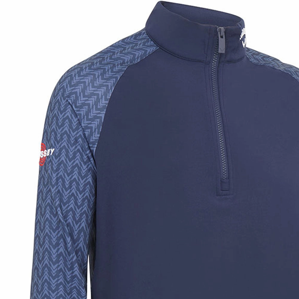 Callaway 1/4 Zip Odyssey Blocked Pullover - Peacoat product home friendliness