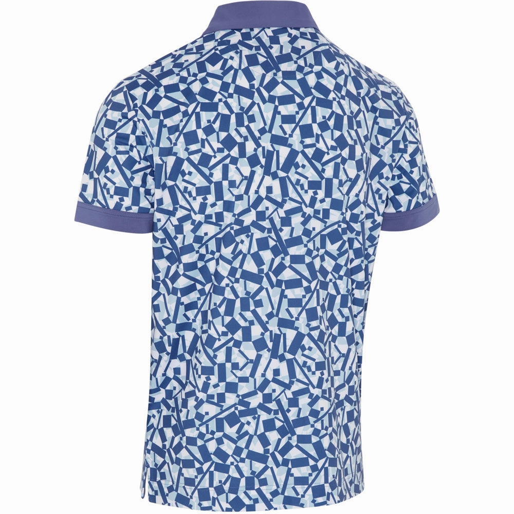 Callaway Abstract Birdsey Polo Shirt - Bijou Blue DoubleStitched Seams