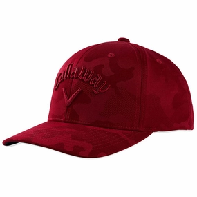 Easy Pairing Callaway Adjustable Camo Snapback Cap - Red