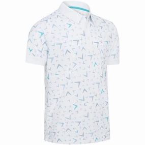Stylish Design Callaway All Over Chev Geo Polo Shirt - Bright White