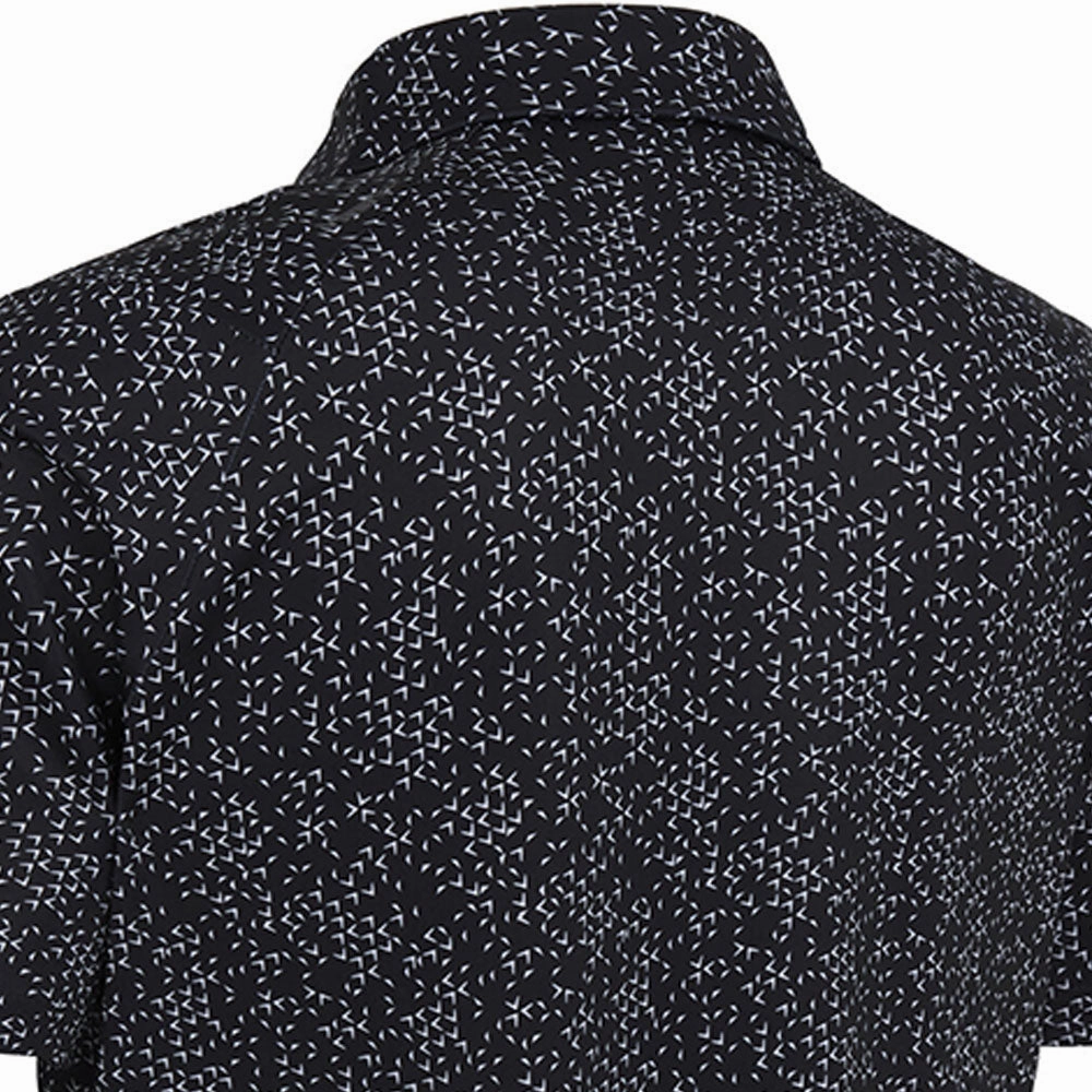 Callaway All Over Chev Polo Shirt - Caviar/Bright White Retro nostalgia