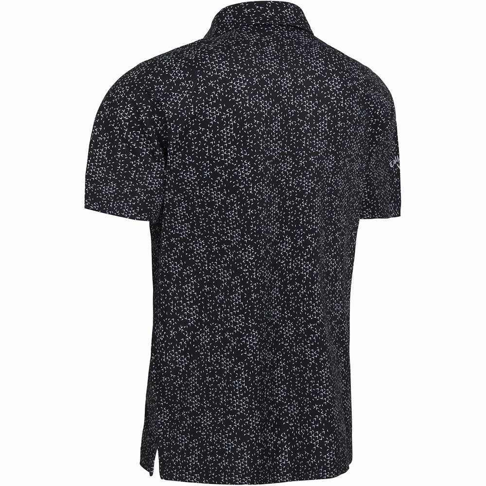 Callaway All Over Chev Polo Shirt - Caviar/Bright White NonRestrictive Cut