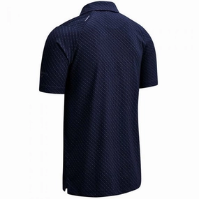Callaway All Over Chev Print Polo - Peacoat Anti Static Treatment