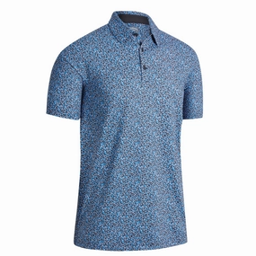 Callaway All Over Mini Floral Printed Polo Shirt - Caviar Outdoor Smart Essential Piece