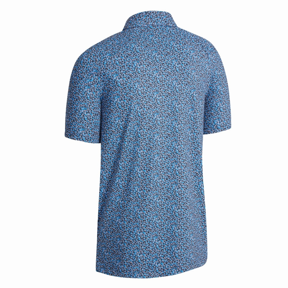 Callaway All Over Mini Floral Printed Polo Shirt - Caviar Sleeveless freedom All-day style