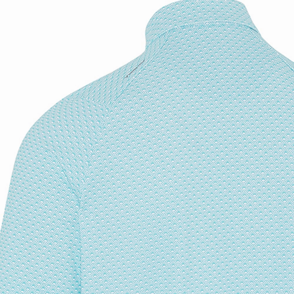 Travel Trend Look Callaway All-Over Trademark Print Polo Shirt - Scuba Blue