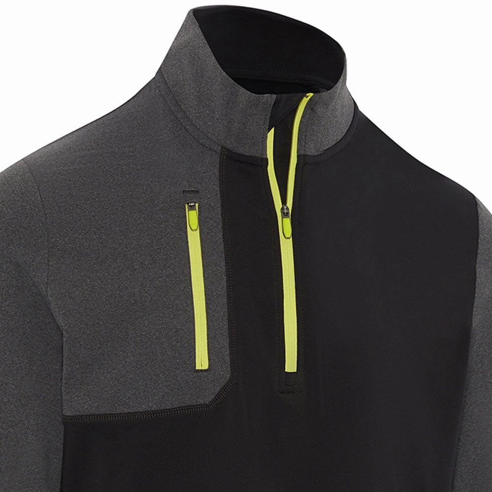 Callaway Aquapel Mixed Media 1/4 Zip Pullover - Caviar Cold Layer