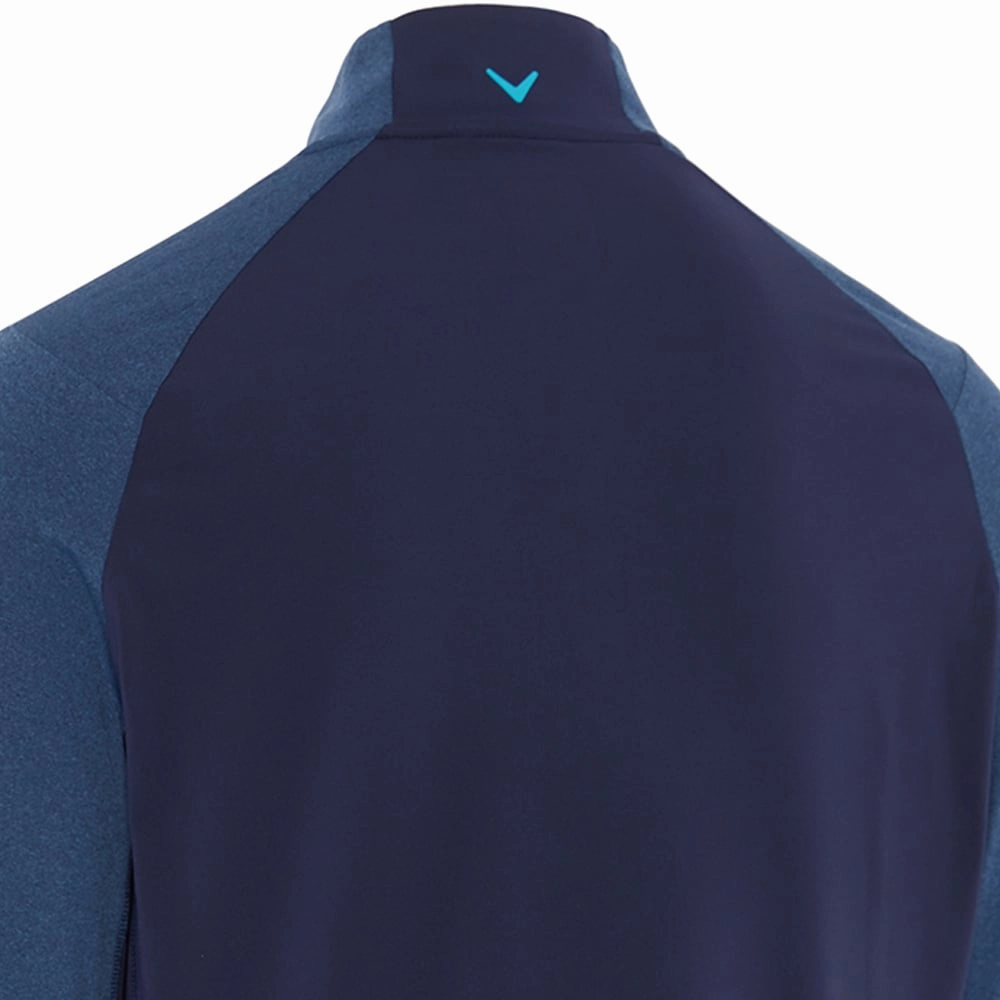 Callaway Aquapel Mixed Media 1/4 Zip Pullover - Peacoat Layer Up Urban Chic