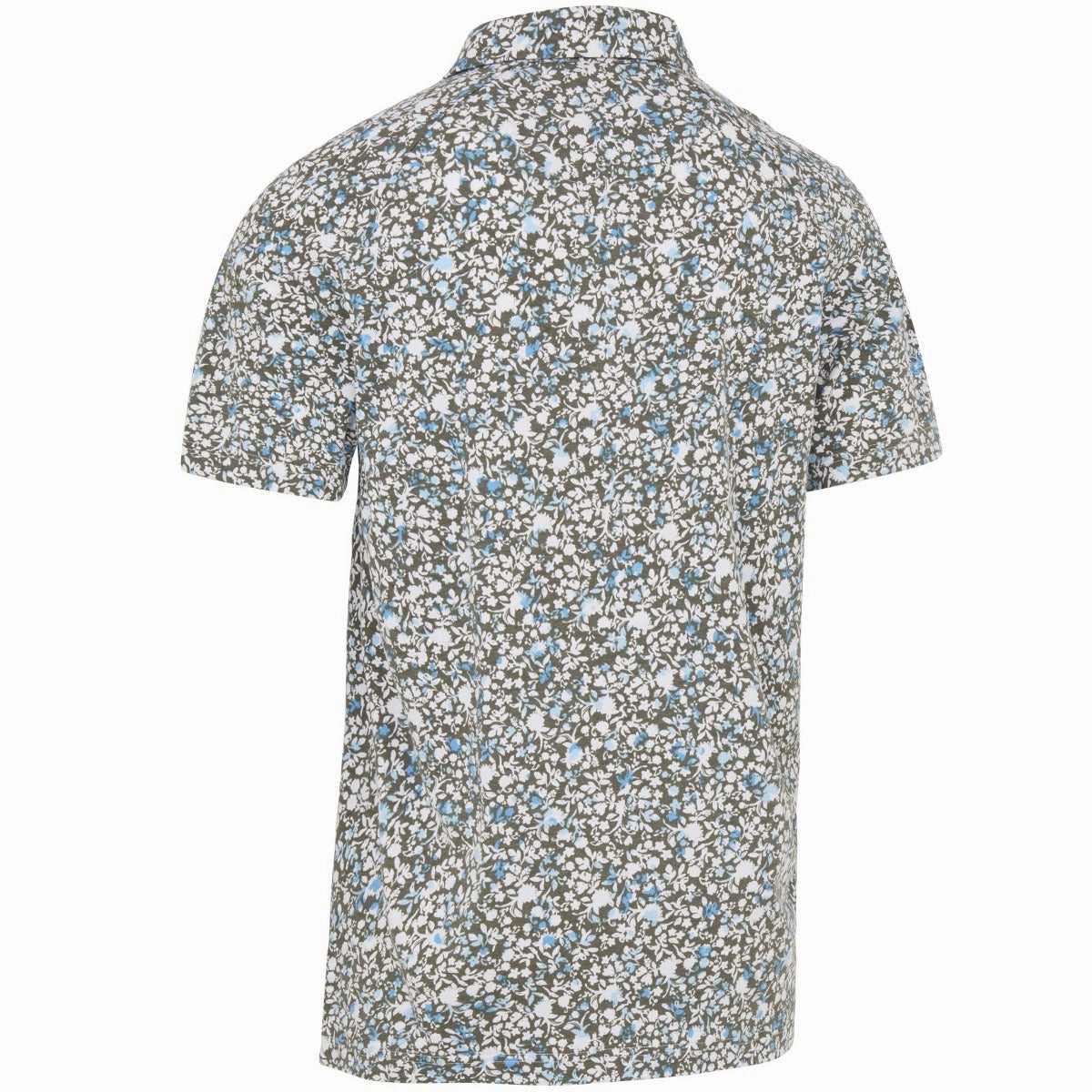 Comfy Style Callaway Artificial Nature Print Polo Shirt - Black Lichen