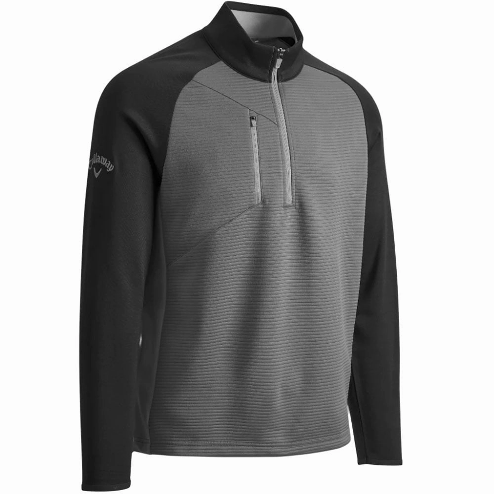 Callaway Blocked Ottoman Fleece 1/4 Zip Pullover - Quiet Shade Classic Sporty product weekday wear practicality