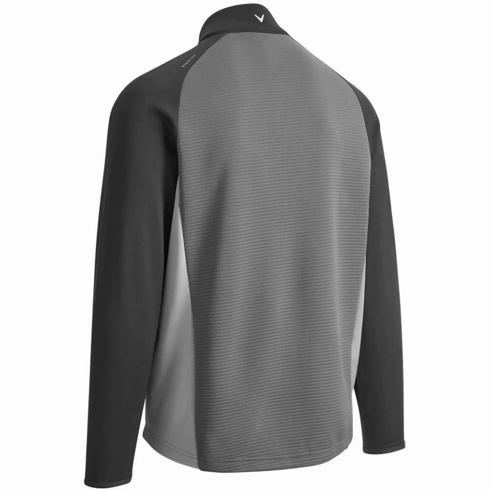 lace accents Trendy Look Callaway Blocked Ottoman Fleece 1/4 Zip Pullover - Quiet Shade