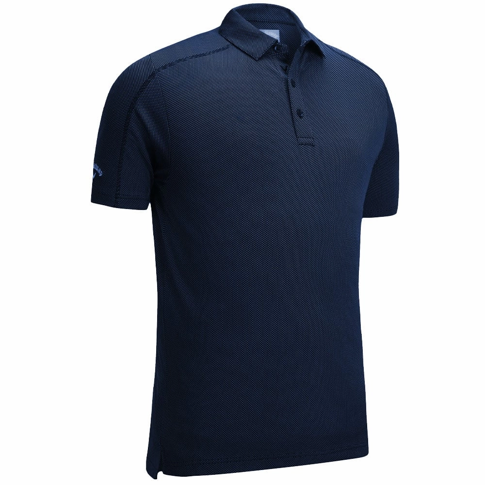 Callaway Box Jacquard Polo Shirt - Medieval Blue Formal Occasion