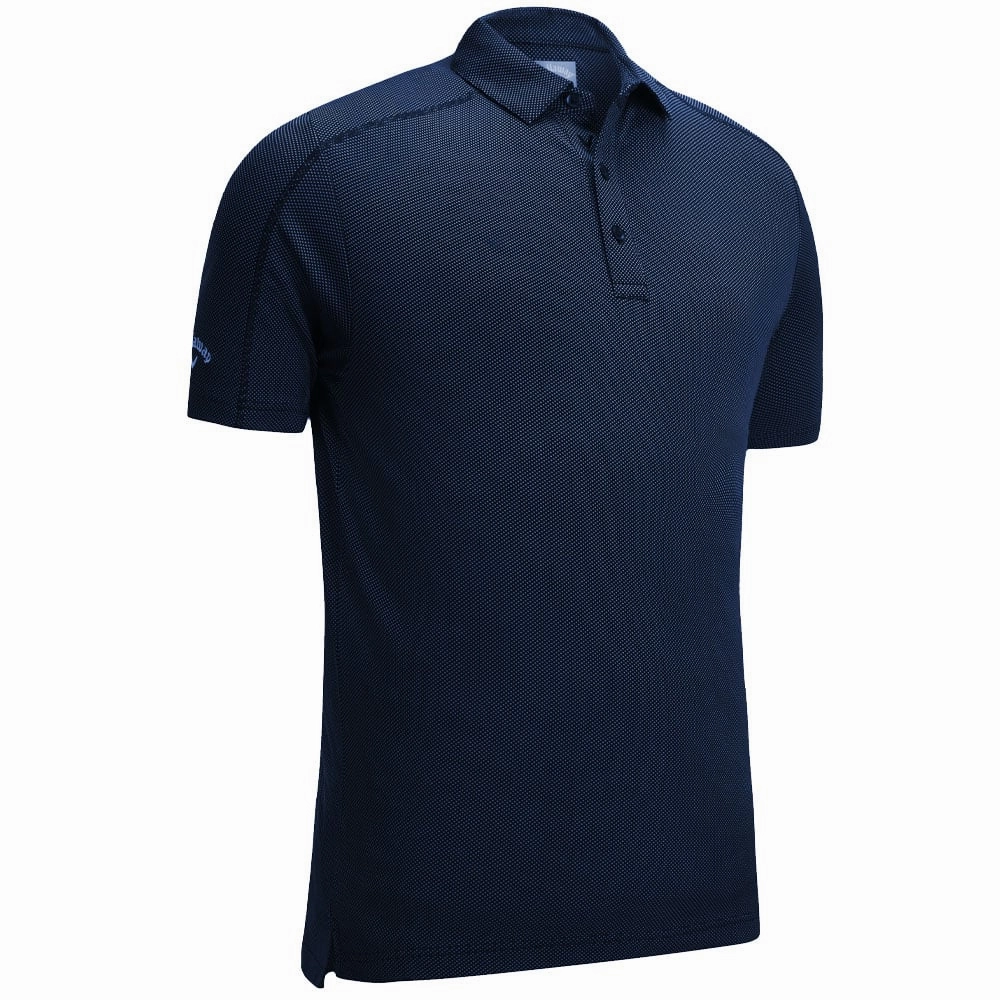 Callaway Box Jacquard Polo Shirt - Medieval Blue Fit for Everyone