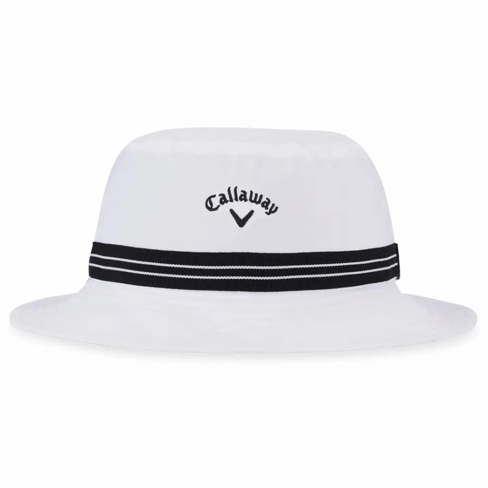 Breathable mesh Light Travel Callaway Bucket Hat - White/Black