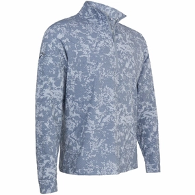 Layer Sporty Callaway Camo Print 1/4 Zip Pullover - Flint Stone