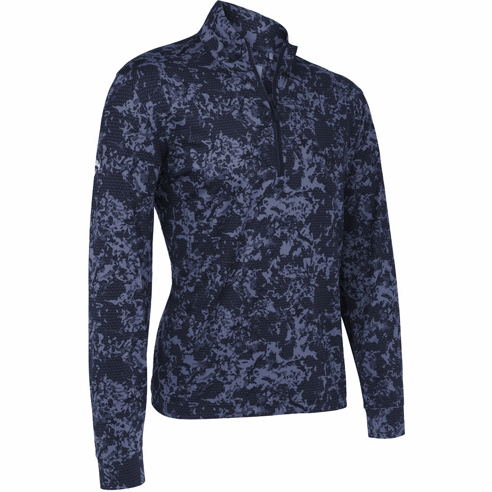 Bright Hue product home friendly comfort Callaway Camo Print 1/4 Zip Pullover - Peacoat