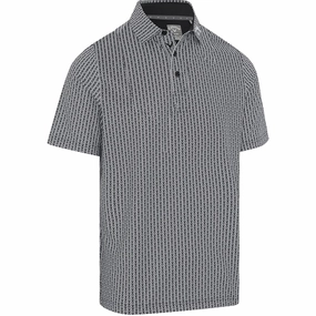 outdoor concert Chic and Cozy Wear Callaway Chev & Ball All-Over Print Polo Shirt - Caviar