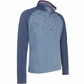 Callaway Chev Print Chillout 1/4 Zip Pullover - Peacoat Heather Casual Vibes