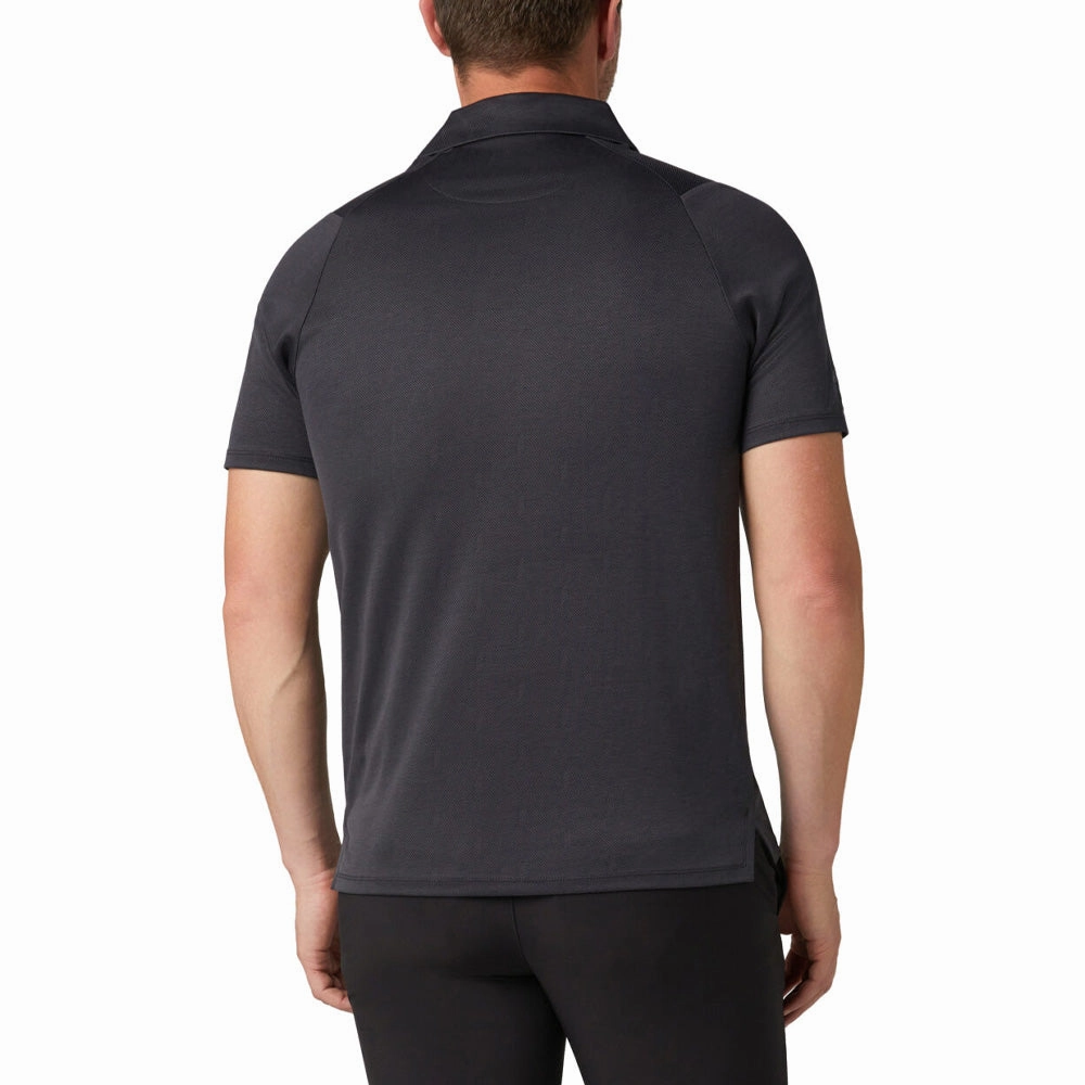 Callaway Chev Twill Jacquard Polo Shirt - Caviar Layering Options Sporty Design