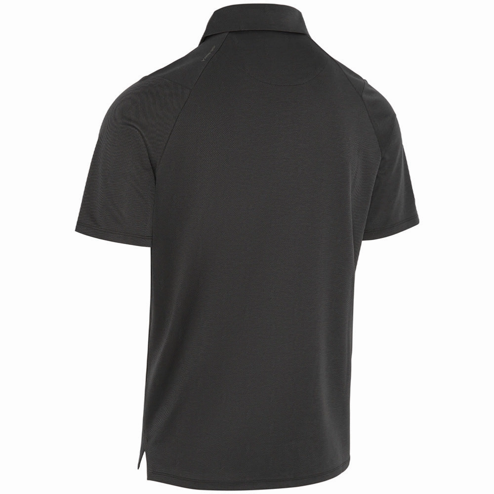 elastic waistband Urban Trend Look Callaway Chev Twill Jacquard Polo Shirt - Caviar