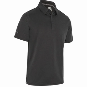 Holiday Style Active Comfort Wear Callaway Chev Twill Jacquard Polo Shirt - Caviar