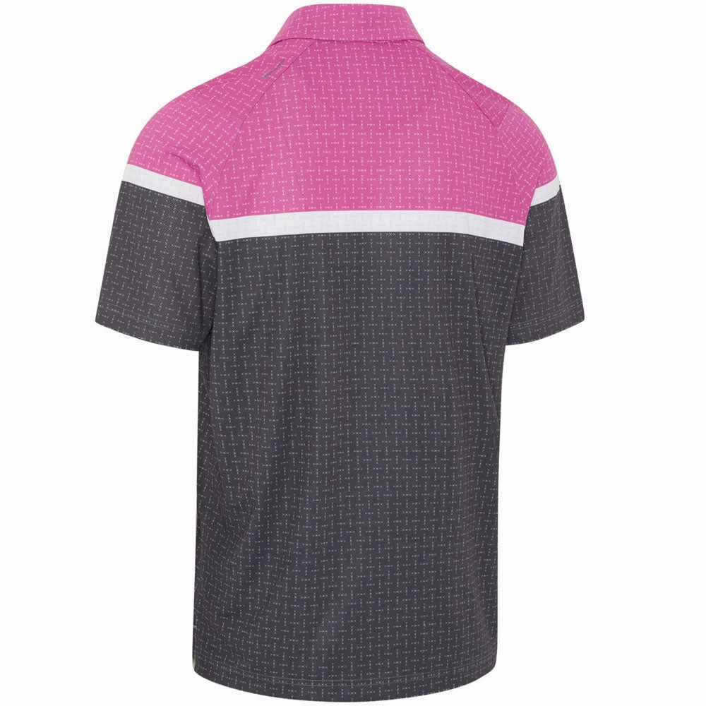 long sleeved Callaway Classic Geo Print Polo Shirt - Purple Orchid