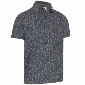 FadeResistant Coating Callaway Confetti Print Polo Shirt - Asphalt