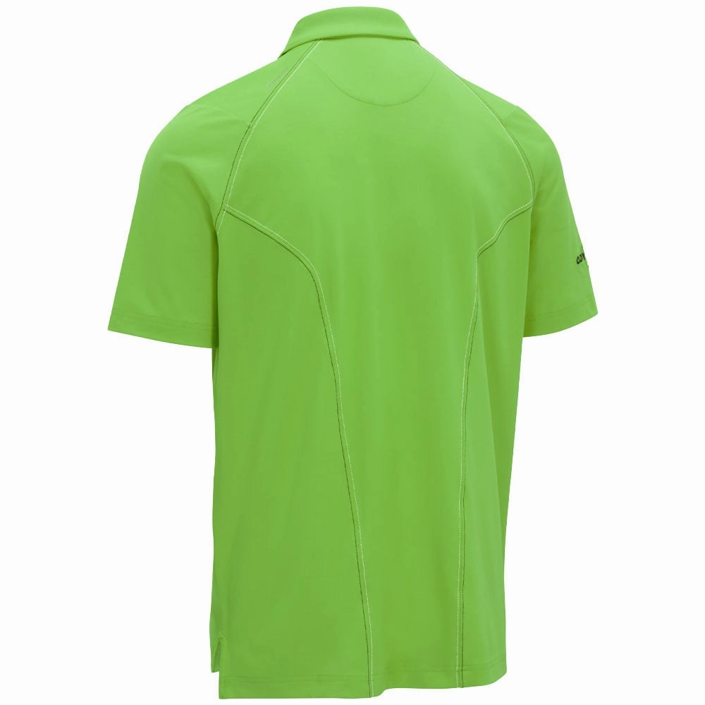 Comfy Design Summer Style Callaway Contrast Stitch Colour Block Polo Shirt - Summer Green
