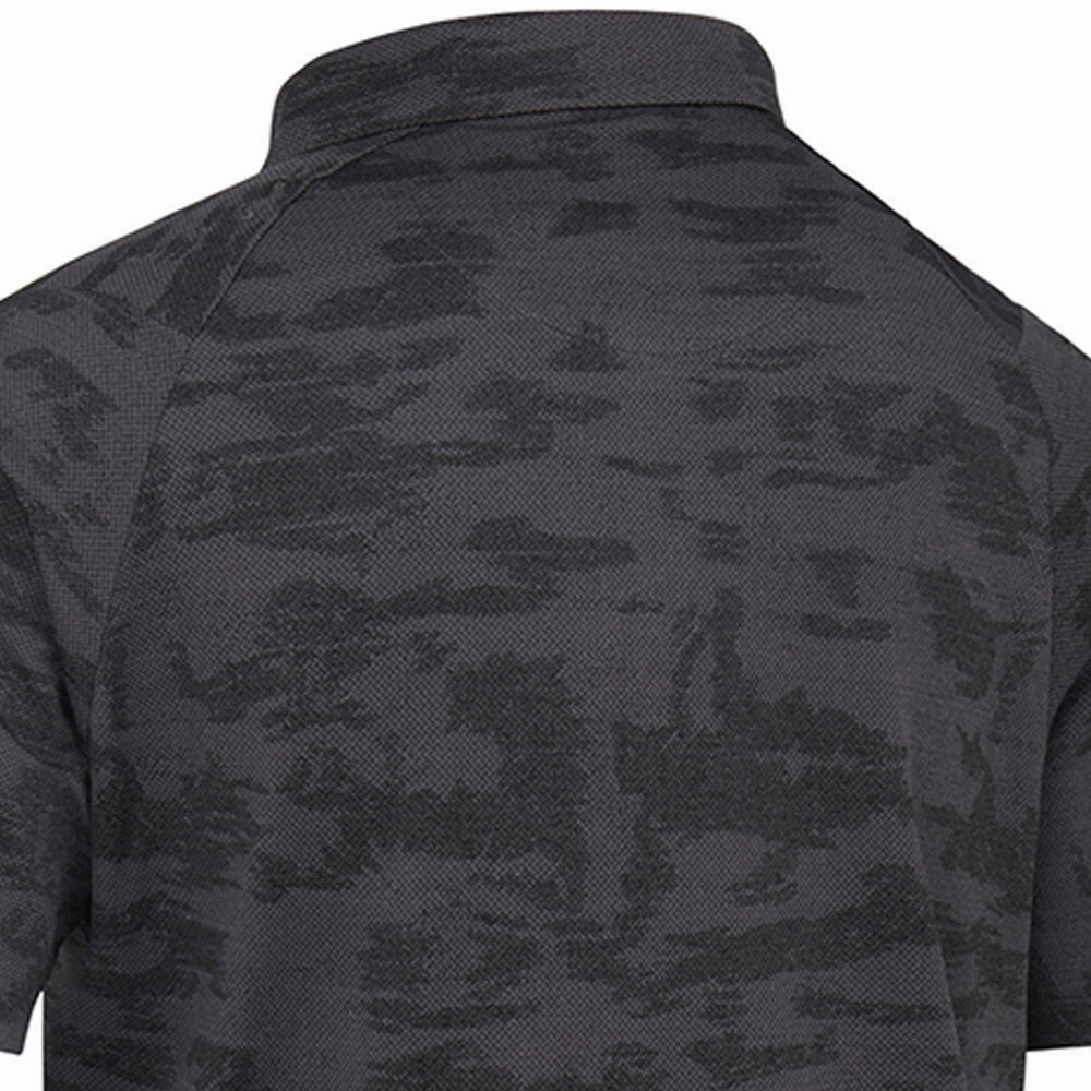 Plus size confidence Callaway Digital Camo Jacquard Polo Shirt - Black Heather