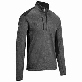 Callaway Dual Action Heathered Fleece Pullover - Grey Heather simple design Festival wear