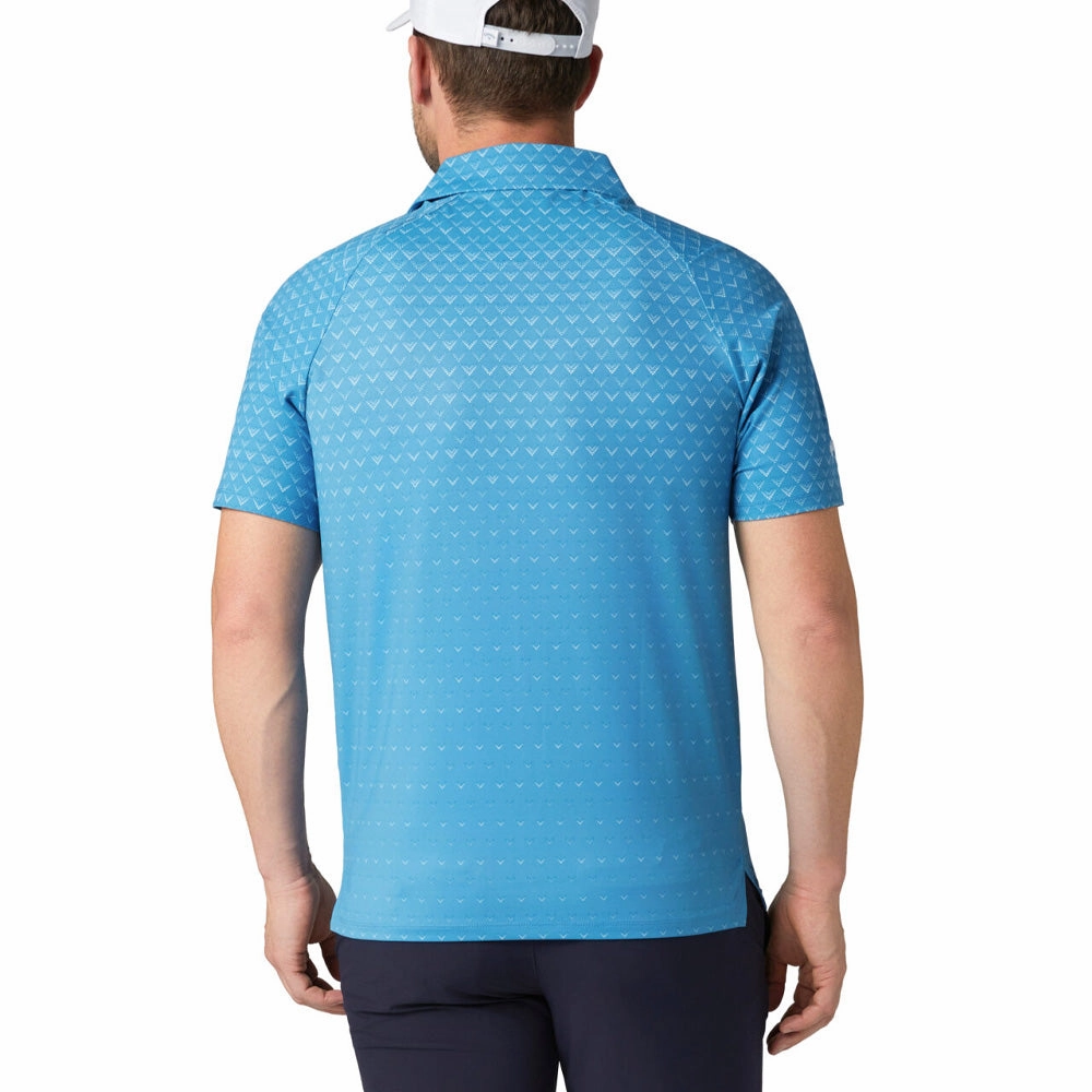 Unisex versatility Chill Wear Callaway Engineered Chev Ombre Print Polo Shirt - Cendre Blue