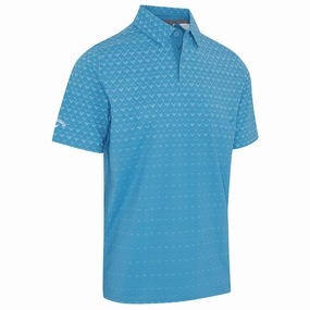 Callaway Engineered Chev Ombre Print Polo Shirt - Cendre Blue Stylish and Comfortable