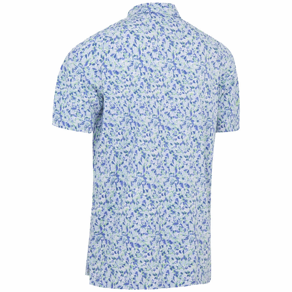Callaway Filtered Floral Print Polo Shirt - Bright White NonIrritatingTags