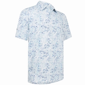 Fun and Playful Callaway Geo Print Polo Shirt - Bright White