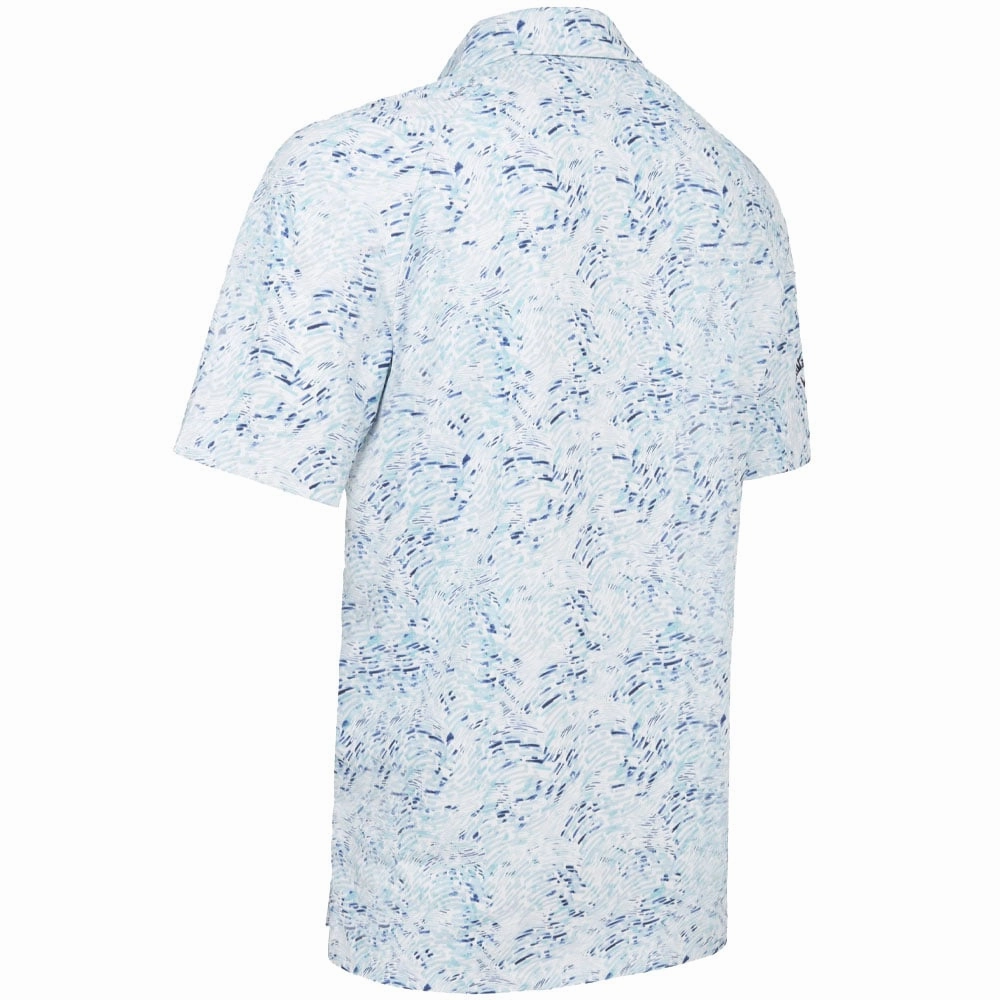 Feminine Fit Callaway Geo Print Polo Shirt - Bright White
