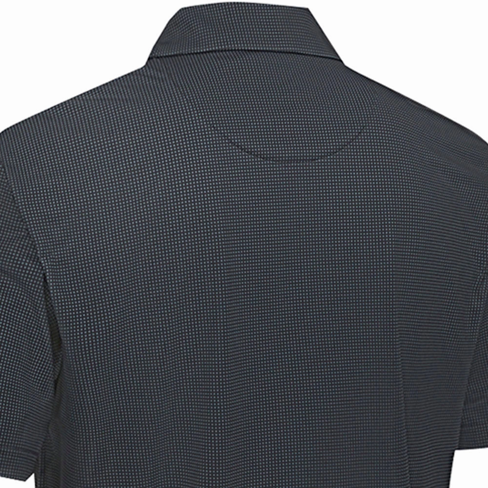 Callaway Gingham Print Polo Shirt - Caviar Abstract print