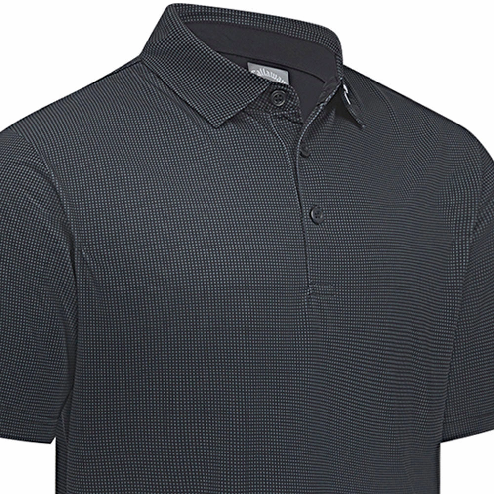 Callaway Gingham Print Polo Shirt - Caviar Essential Fit