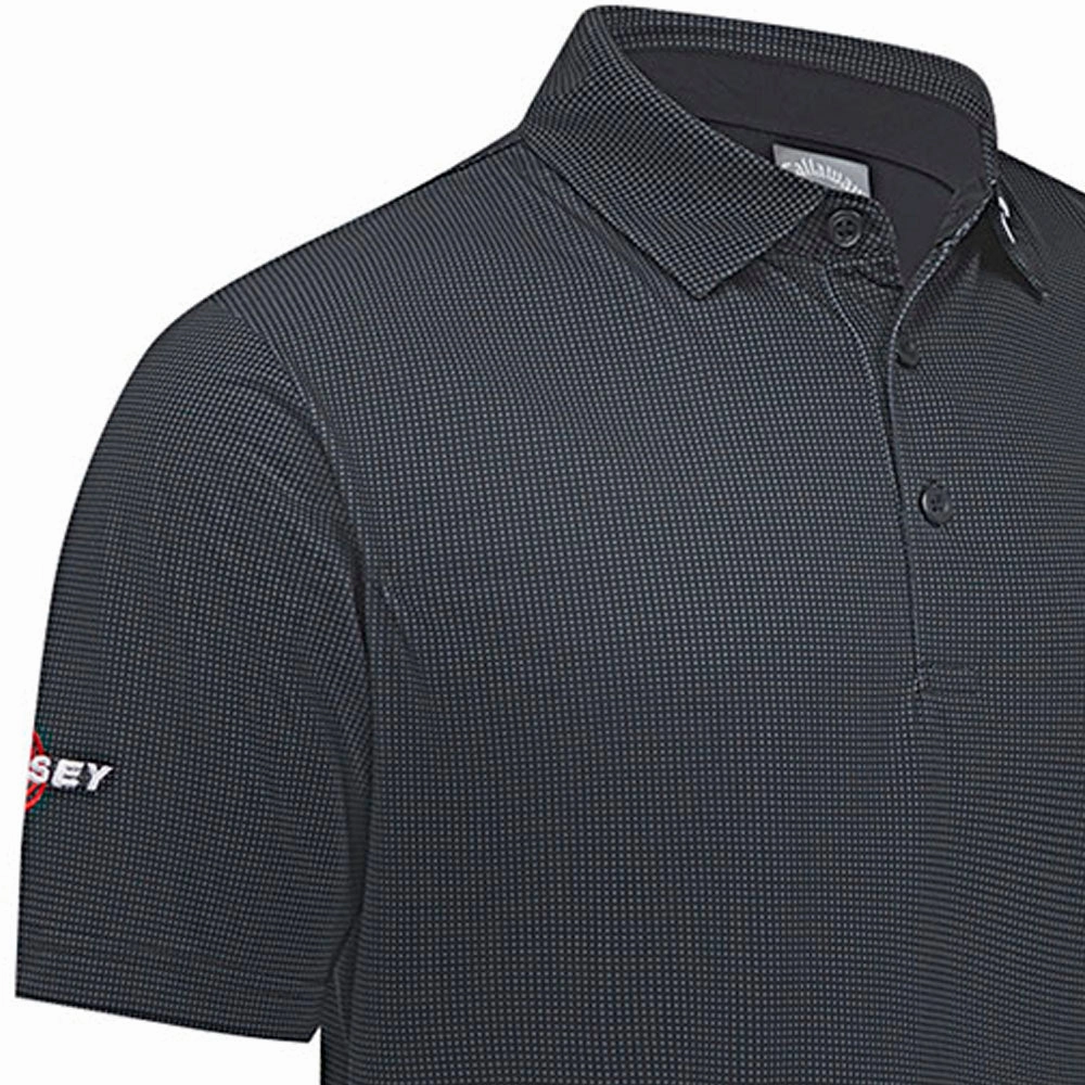 Callaway Gingham Print Polo Shirt - Caviar Layered Wear
