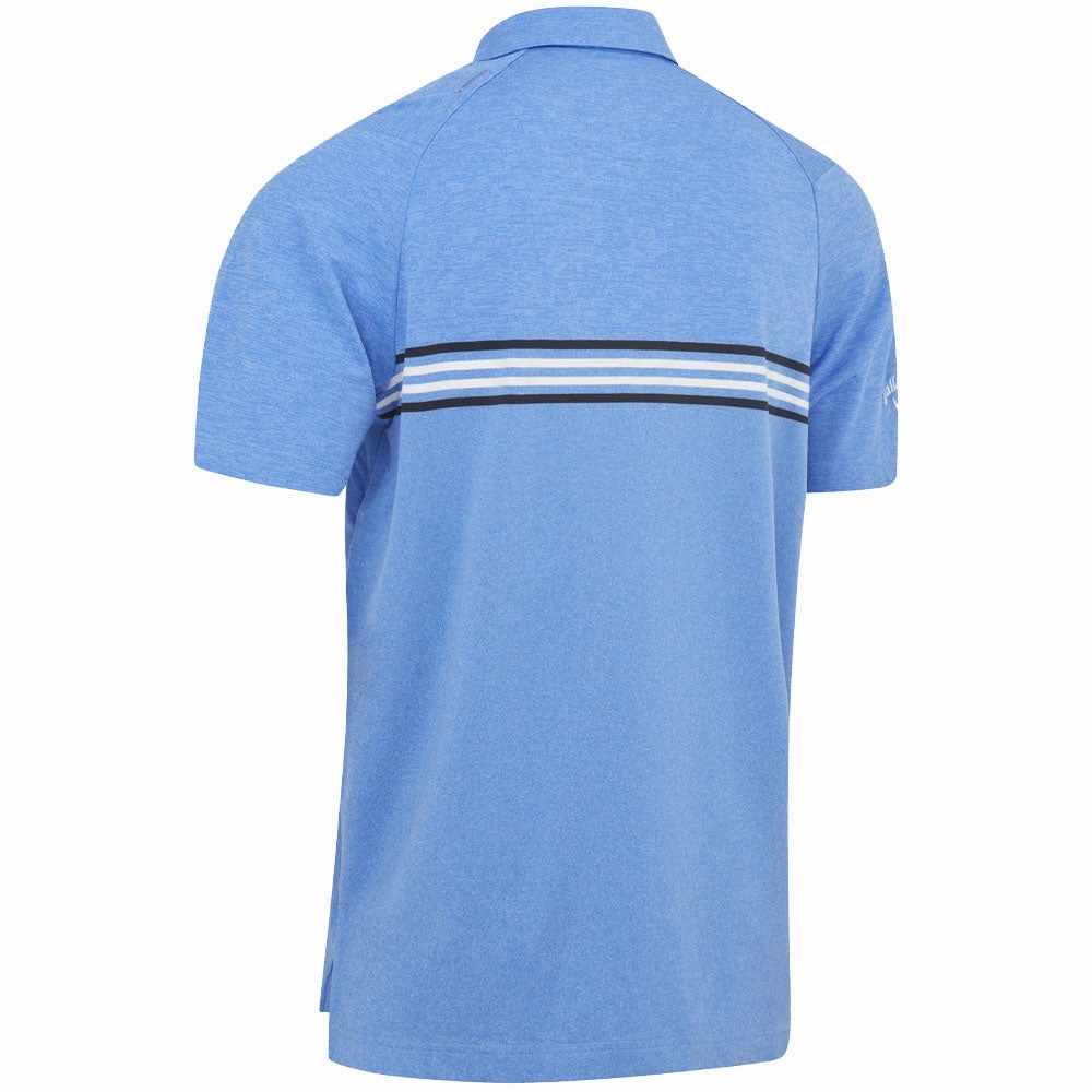 Callaway Heather Chest Stripe Polo Shirt - Magnetic Heather Comfortable Weekend Essential
