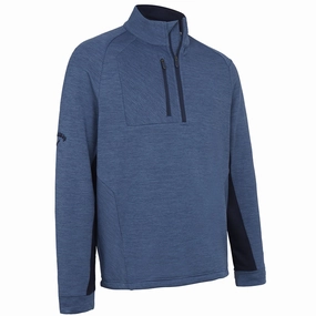 Callaway Heather Eco Stripe Fleece - Dark Navy Heather Active Wearable marbled