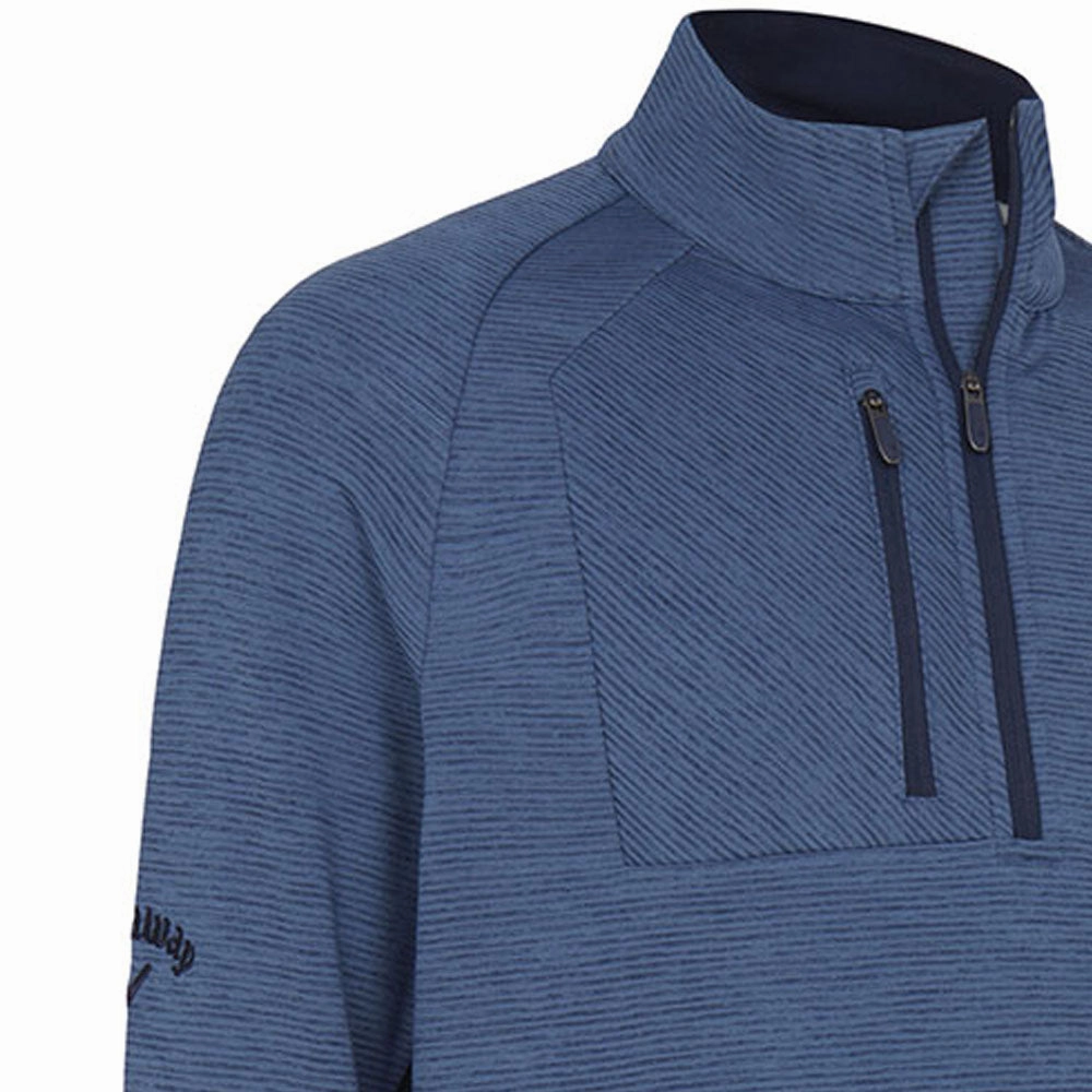 Easy Wear Callaway Heather Eco Stripe Fleece - Dark Navy Heather