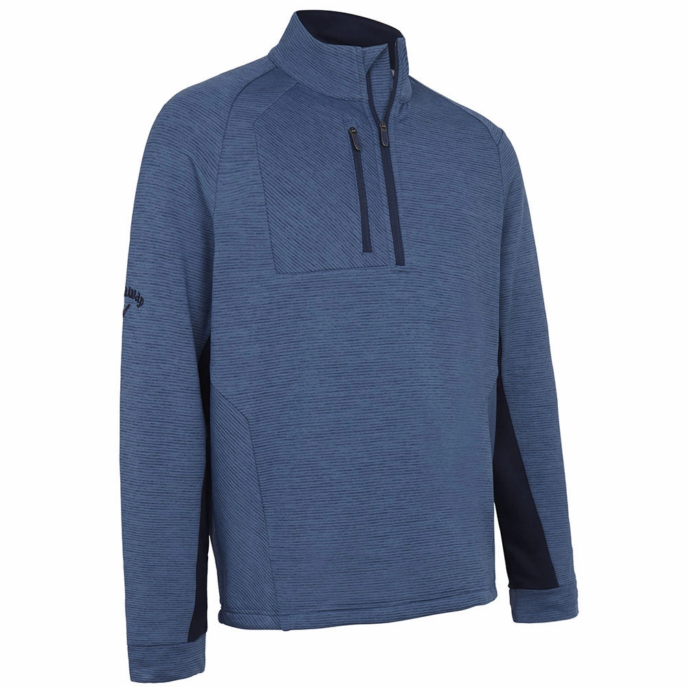Callaway Heather Eco Stripe Fleece - Dark Navy Heather Active Wearable marbled