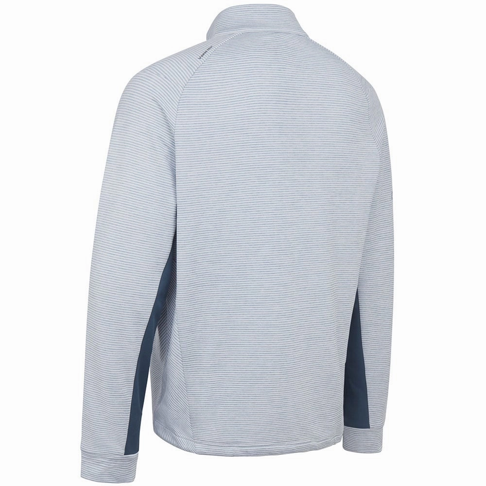 Callaway Heather Eco Stripe Fleece - Light Mountain Spring Heather fuzzy texture