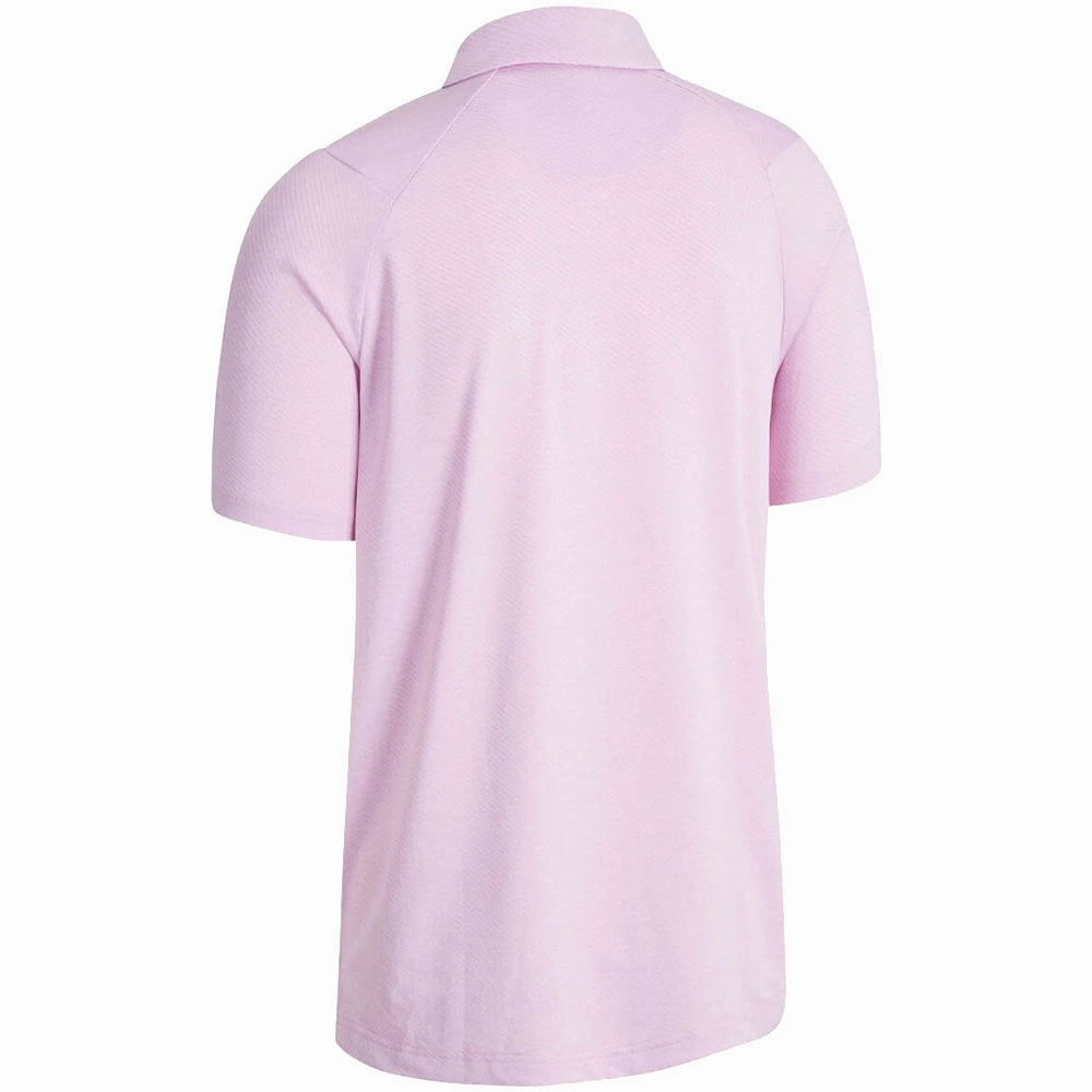 Stretch Knit Callaway Heathered Jacquard Polo Shirt - Pink Sunset Heather