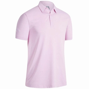 Chilly Wear Comfortable fit Callaway Heathered Jacquard Polo Shirt - Pink Sunset Heather