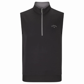 Callaway Heathered Water Repellent 1/4 Zip Golf Vest Casual Hoodie Style