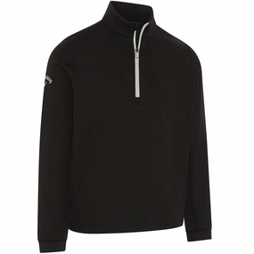 Travel Relaxed Callaway Hex 1/4 Zip Pullover - Caviar