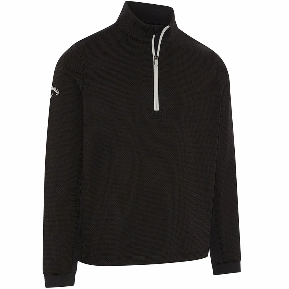 Travel Relaxed Callaway Hex 1/4 Zip Pullover - Caviar