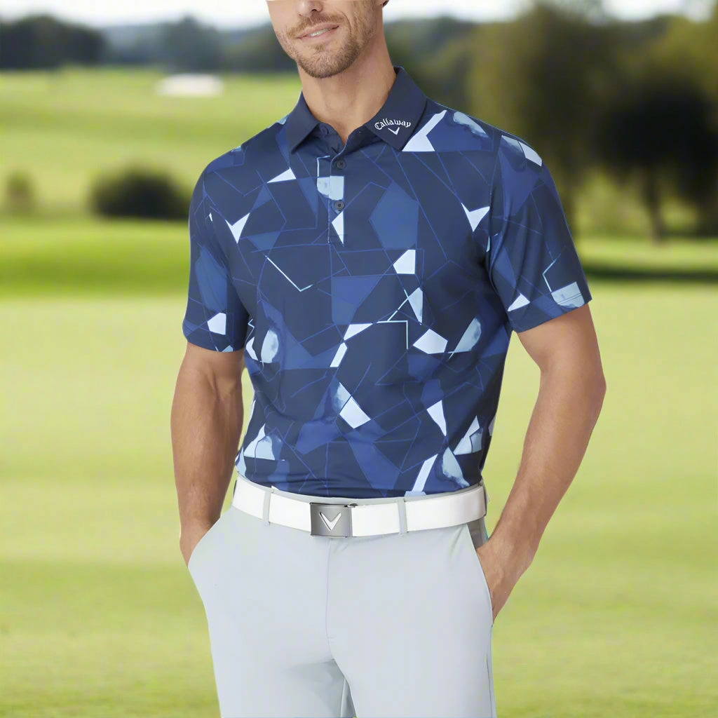 Callaway Kick Flip Print Polo Shirt - Peacoat Comfortable Sporty Fashion