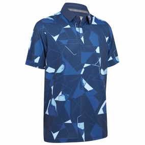 Cool and Relaxed Sleep Callaway Kick Flip Print Polo Shirt - Peacoat
